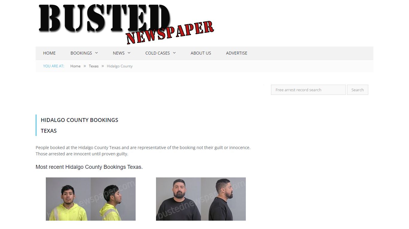 Hidalgo County, TX Mugshots - BUSTEDNEWSPAPER.COM